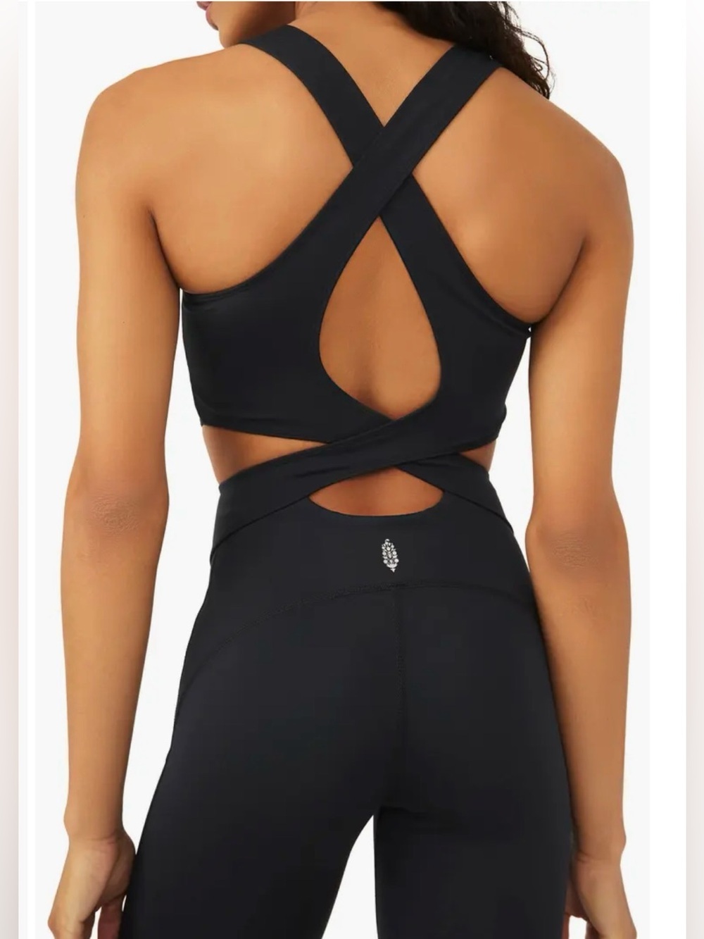 🆕 Free People FP Movement Back It Up Jumpsuit Black Size Small